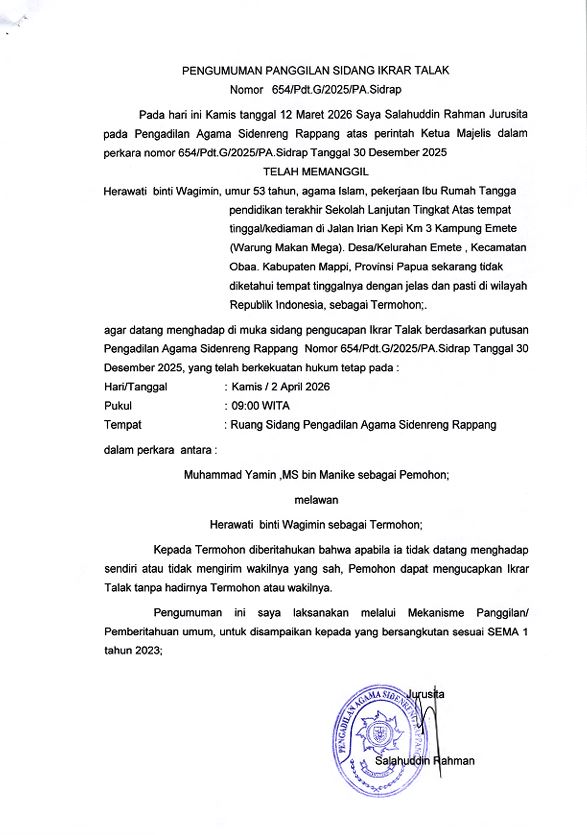 pengumuman